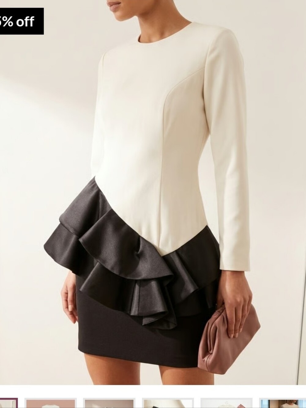 Forever Unique White and Copper Logo Satin Label Top